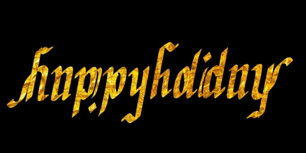 Happy Holidays ambigram