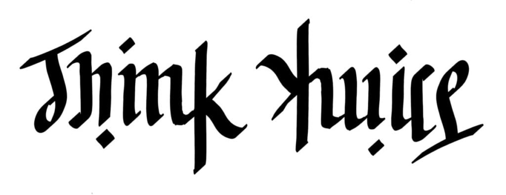 Think Twice Ambigram