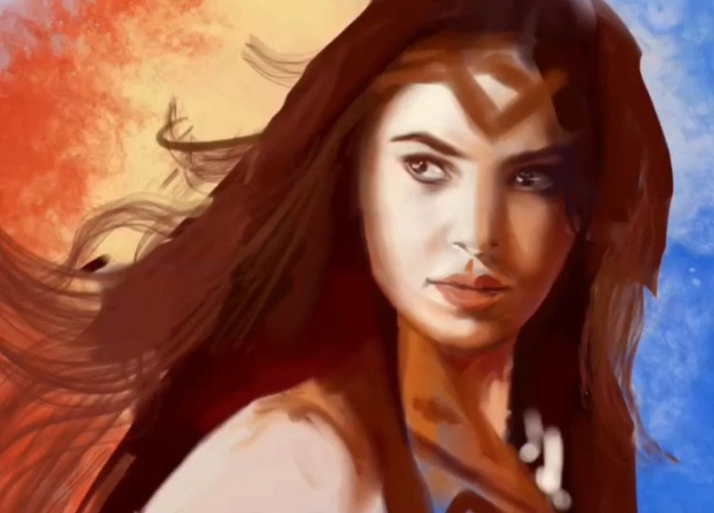 Painting Wonderwoman