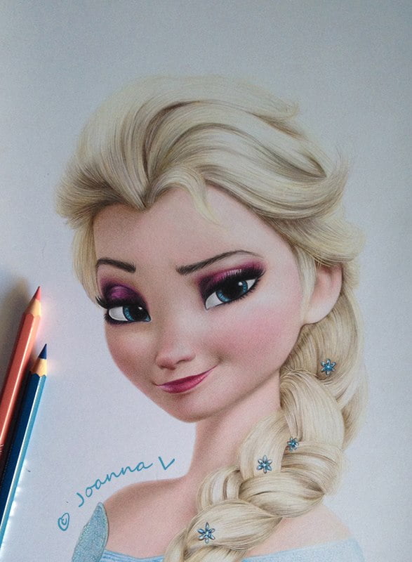 Elsa and Anna From Frozen Pencil Drawing Many Process Photos By EdgarsArt   PeakD