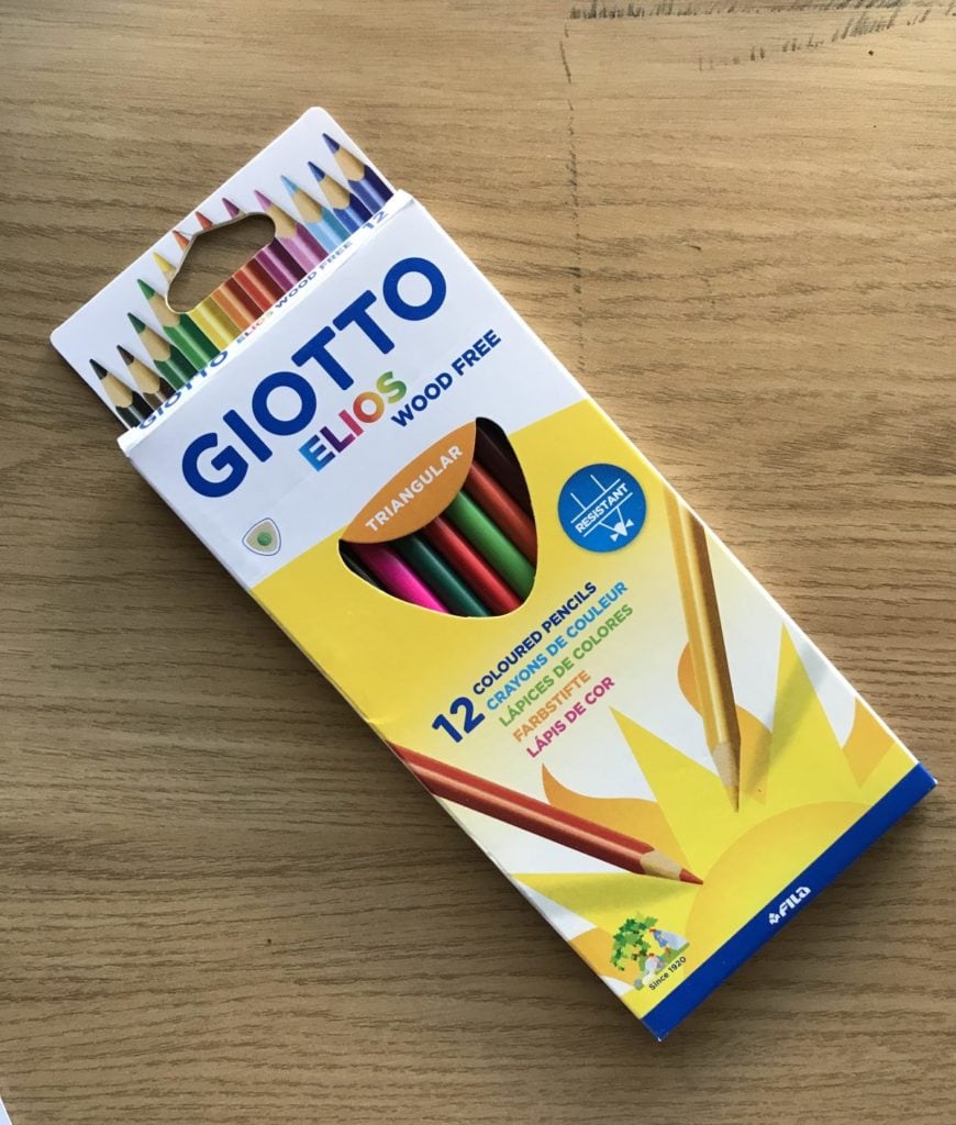 Giotto Be Be Super Large Giant Colored Pencils 12 PCS with Large Pencil  Sharpener