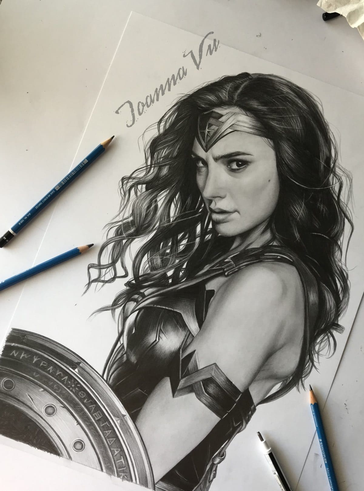 WonderWoman Drawing - Ioanna Ladopoulou – Art & Design