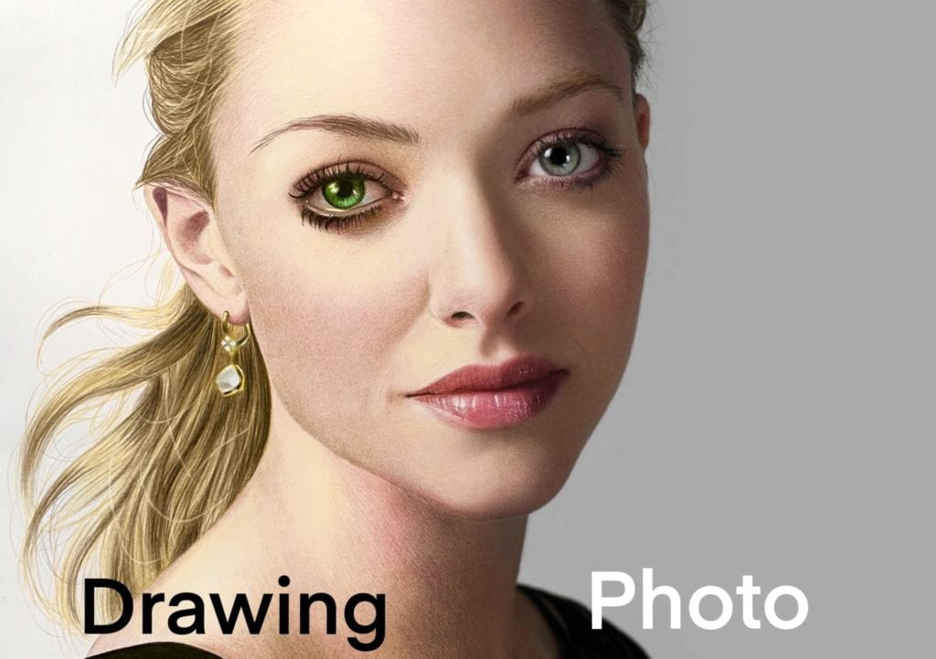 Realistic skin with colored pencils