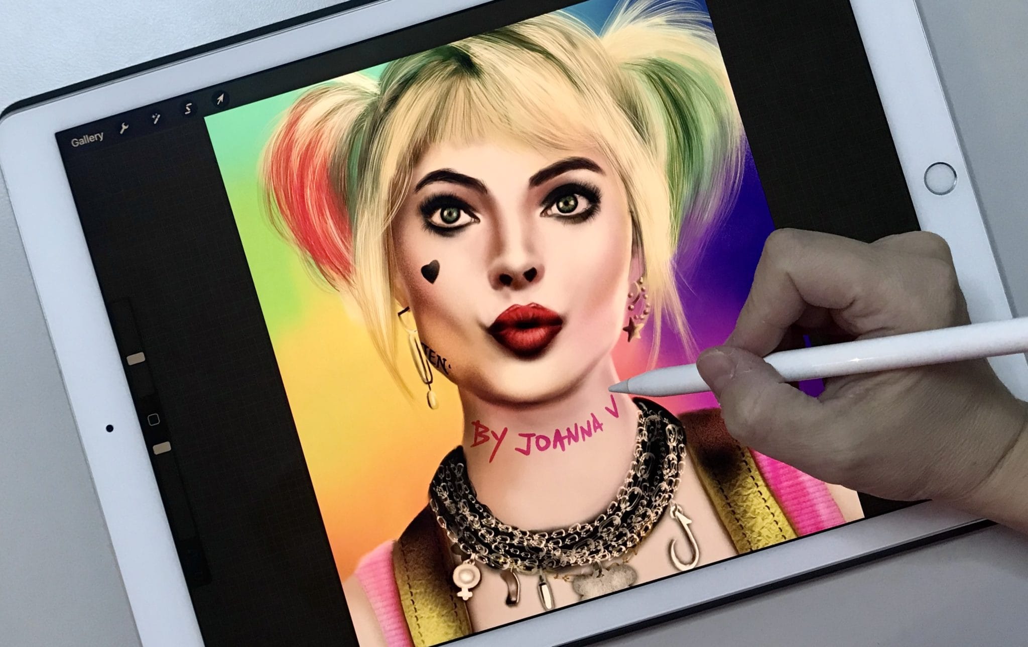 Painting Harley Quinn (iPad Pro/Apple Pencil/Procreate)