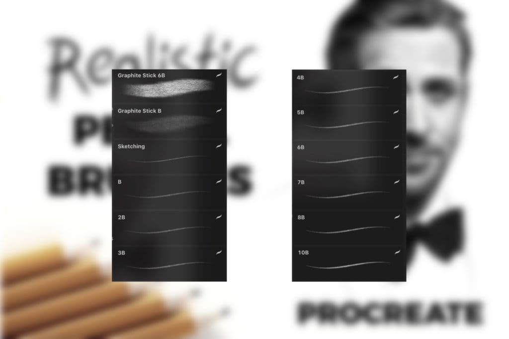 Realistic Pencil Brushes - procreate bushes - portfolio - Ioanna Ladopoulou
