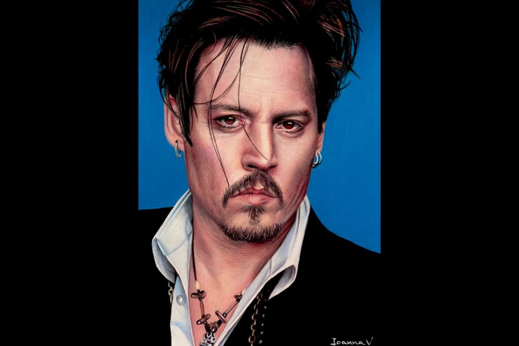Johnny Depp - colored pencils - portfolio - Ioanna Ladopoulou