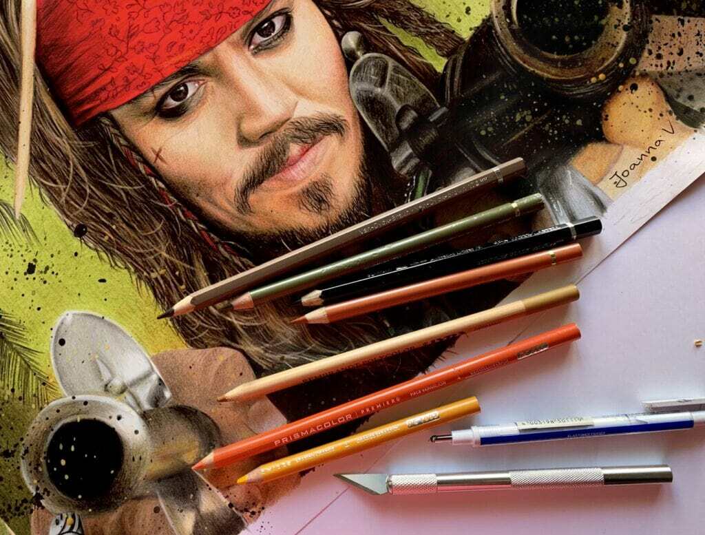 Captain Jack Sparrow Charcoal Pencil Drawing - YouTube