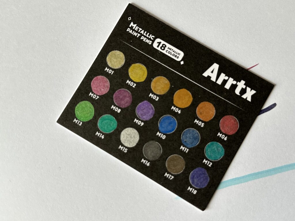 Arrtx Metallic Acrylic Markers Review - The Artistic Gnome Blog