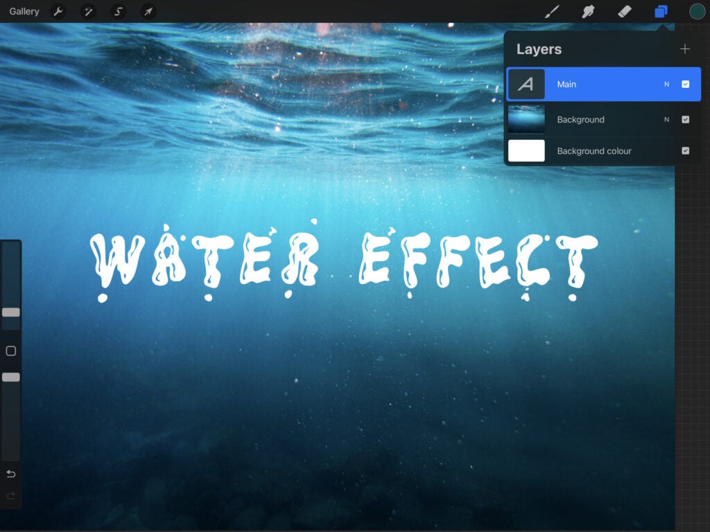 Water Text Effect in Procreate - Ioanna Ladopoulou – Art & Design